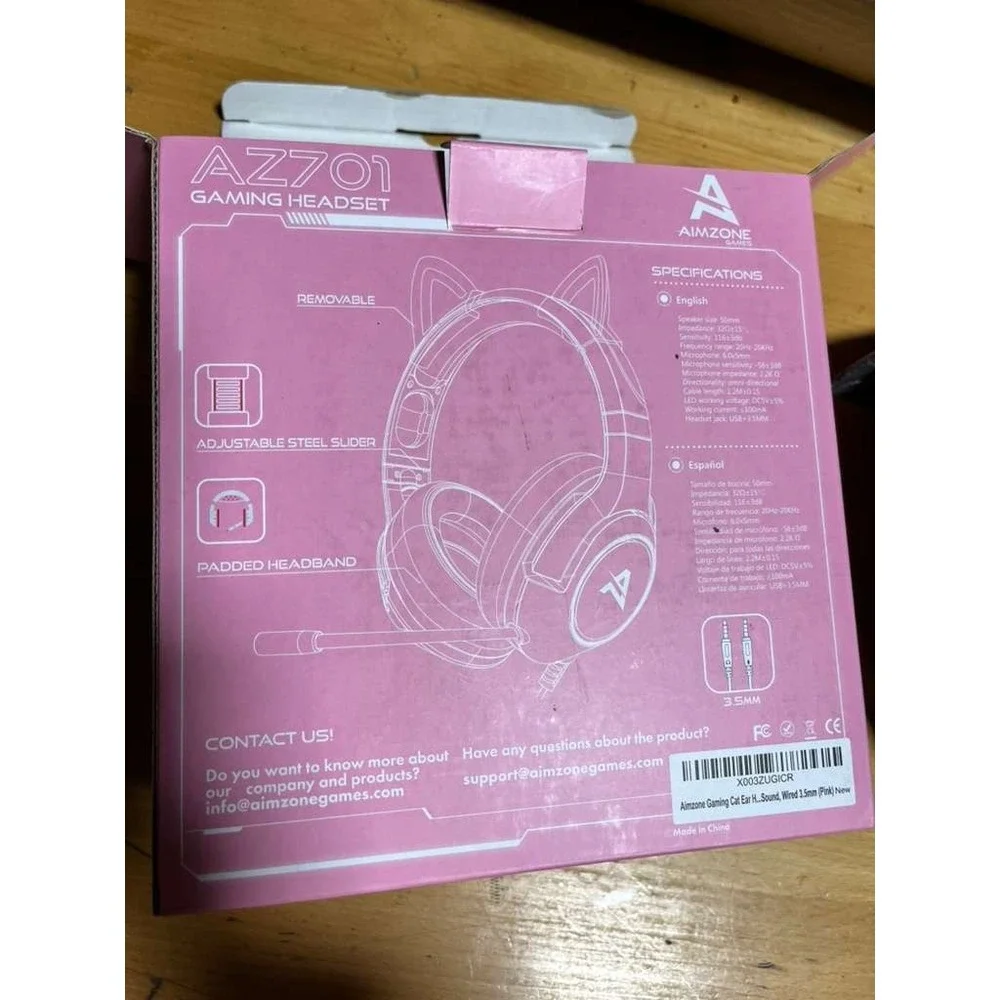 Pink Gamer set headset,‎ keyboard and mouse